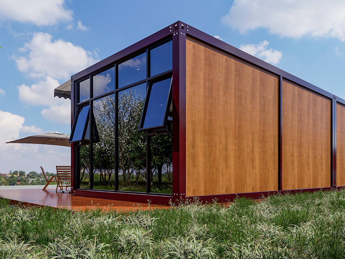 Casa de contenedores reutilizables de diseño modular prefabricado