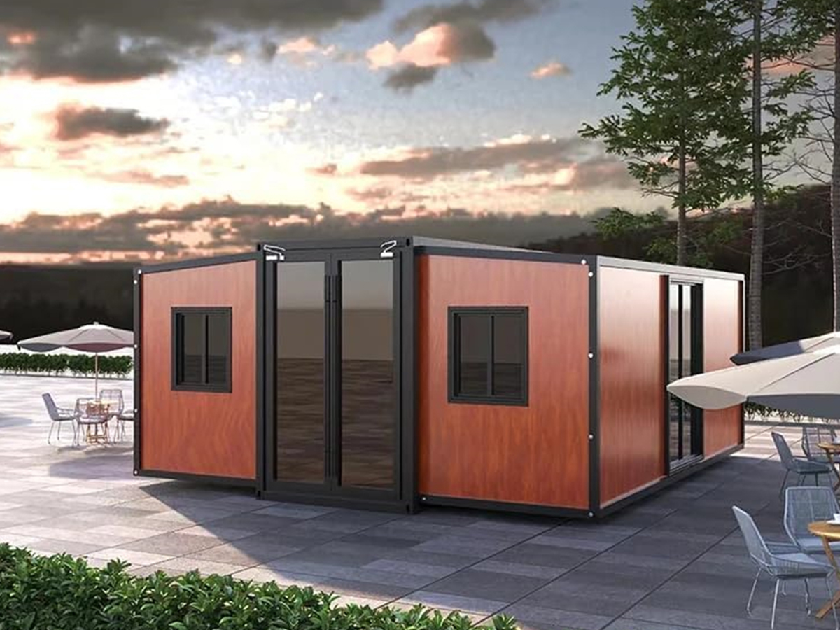 Casa Integrada Prefabricada Retráctil y Plegable de Expansión de Doble Ala