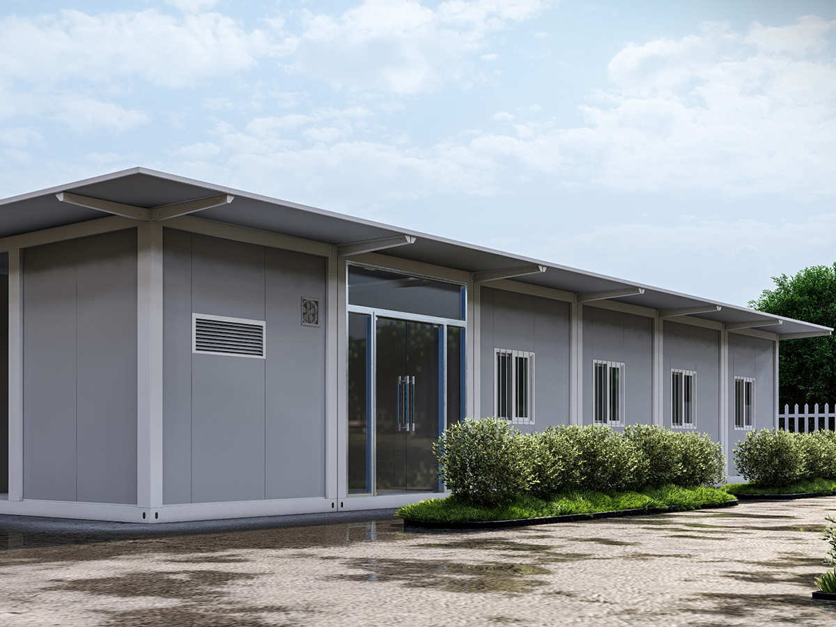 Casa de contenedores de paquete plano combinable de dos capas